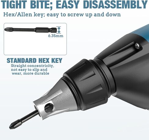 Sorandy Cordless Drywall Screw Gun, Brushless Automatic Feed Chain Screwdriver Set, with 4.0Ah Battery and Storage Box, 360 Degree Rotating Head, for Construction and Renovation in Kuwait