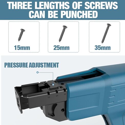 Sorandy Cordless Drywall Screw Gun, Brushless Automatic Feed Chain Screwdriver Set, with 4.0Ah Battery and Storage Box, 360 Degree Rotating Head, for Construction and Renovation in Kuwait