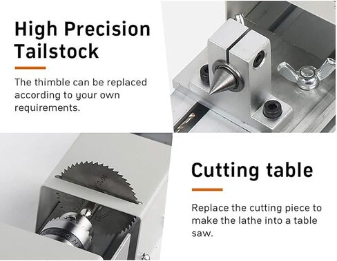 Mini Lathe Polisher Machine, Multifunctional Metal Small Lathe for DIY Wood Model Making, Drilling,Grinding Wood and Stone in Kuwait