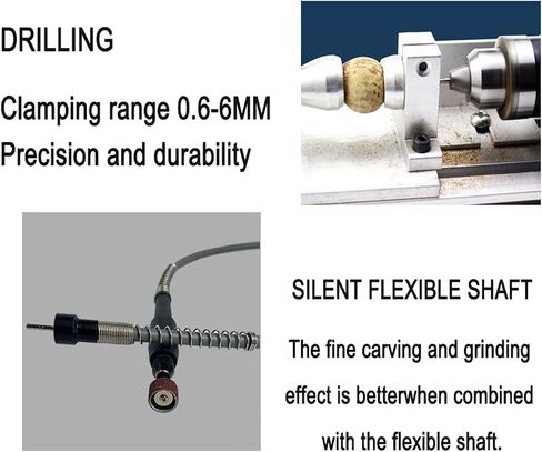 Mini Lathe Polisher Machine, Multifunctional Metal Small Lathe for DIY Wood Model Making, Drilling,Grinding Wood and Stone in Kuwait