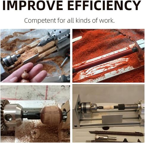 Mini Lathe Machine for DIY Wood Model Making, Drilling, and Grinding with 6-in-1 Functionality in Kuwait