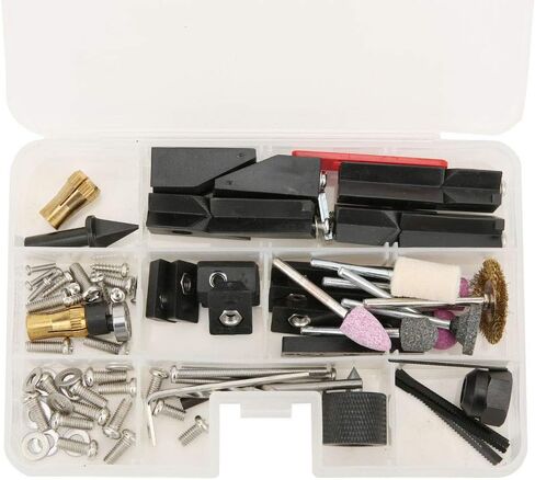 4 in 1 Mini Motorized Lathe Machine, Multi functional DIY Woodworking Tool with Wire Saw, Wood Lathe, Sander, Hand held Machine, for Home & School Model Making in Kuwait