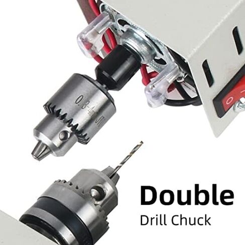 Mini Lathe Machine for DIY Wood and Metal Projects, 6 in 1 Multi-Functional Tool for Carving, Grinding, Drilling, and Bead Making in Kuwait