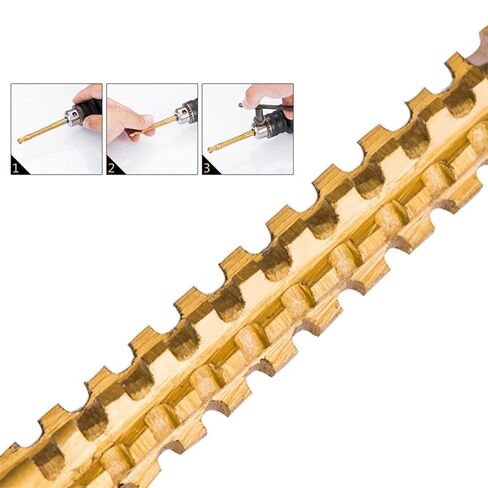 6PCS 3-8mm Saw Drill Bit HSS Composite Screw Tap Carpenter Woodworking Metal Hole Grooving Tools Quick Change Hex Shank (Color : 5mm(1PC)) in Kuwait