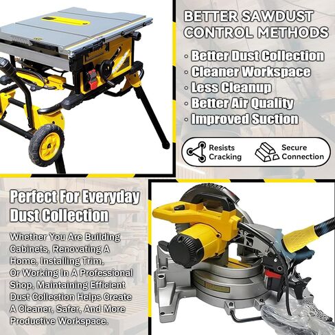 Elastic Silicone Table Saw Vacuum Adapter Connecting 2 1/2" Table Saw Outlet Connected to 1 7/8" Shop Vac Hose for DWE7491RS DWE7491 Table Saw Dust Collector | Also compatible with most other table saws equipped with a standard 2.56 in interface. in Kuwait