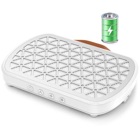 AURELLE Cordless Nail Dust Collector, Powerful 1700PA Dual Turbo Fans Dust Extractor, 3 Suction Modes & Reusable Filter, 4000mAh Rechargeable Nail Vacuum Fan for Nail Tech, Salon & Home Use, White in Kuwait