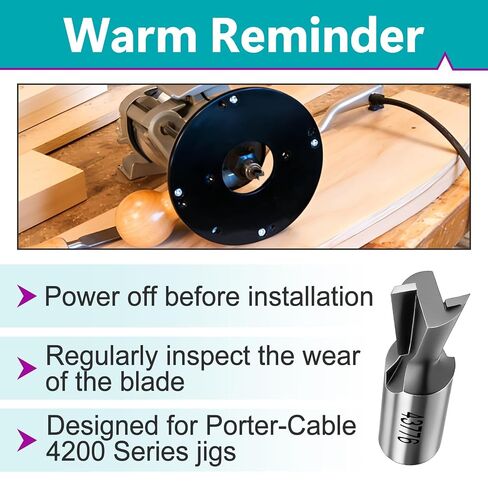 2 Pcs 43776PC 7 Deg x 17/32-Inch Carbide-Tipped Dovetail Router Bit | Compatible with Porter-Cable Dovetail Jigs, for Through & Half-Blind Dovetail Joint, Premium Materials, Sturdy And Durable in Kuwait