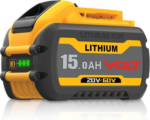 15.0Ah DCB606 Replacement for Dewalt 20V/60V MAX Battery 2Pack | Fits DCB606 DCB609 DCB612 DCB615, Compatible with Dewalt 20V/60V Power Tools in Saudi Arabia