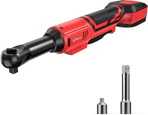 3/8" Cordless Ratchet Wrench, For Milwaukee 18V Battery | 45Ft-Lbs Extended Electric Ratchet, Variable Speed, 1/4" Adapters & 3" Extension Bar, Bare Tool Only in Kuwait