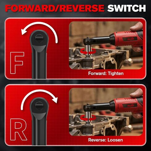 3/8" Electric Ratchet Wrench Cordless 21V, 55 Ft-lbs Brushless Ratchet Wrenches with Extension Bar, Adapter, 7 Sockets, LED Light, 70 N.M High Torque Ratchet Tool Set with 2 Batteries & Charger in Kuwait
