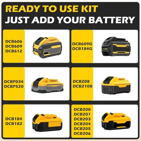 3/8" Electric Ratchet Wrench for DEWALT 20V Battery, 88Ft-Lbs | 6-inch Extended, 300RPM, Variable Speed, 8 Sockets,1/2" & 1/4" Adapters, 3" Extension Bar (Tool Only), for Engine Repair in Kuwait