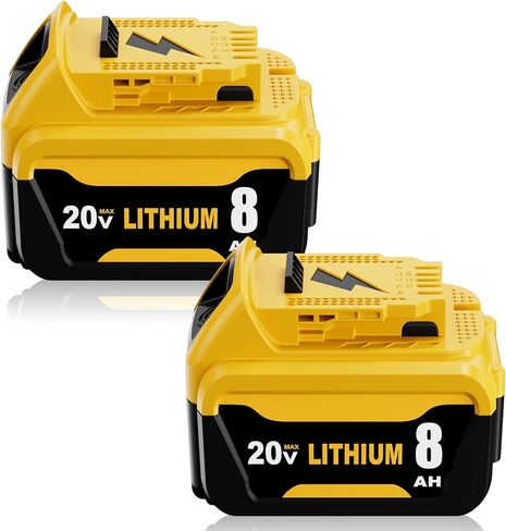 2 Pack Upgrade 12000mAh Lithium-ion Battery Replacement for Dewalt 20V 12.0A Max Battery DCB200 DCB201 DCB203 DCB204 DCB206 DCB207 DCB181 DCB180 Compatible with Dewalt 20 Volt Series Tools(Yellow) in Saudi Arabia