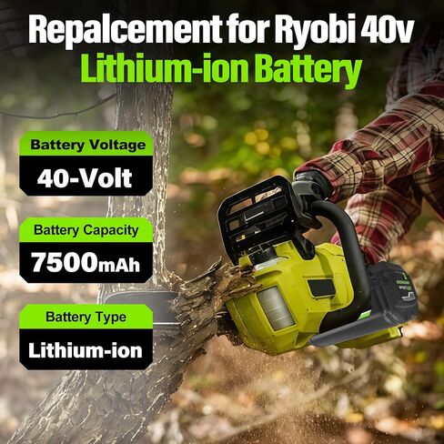 Upgraded 7500mAh OP4026 Replacement Battery Compatible with Ryobi 40V Battery Lithium Replacement OP4050A OP40601 OP40602 for 40V Tools with LED Indicator in Kuwait