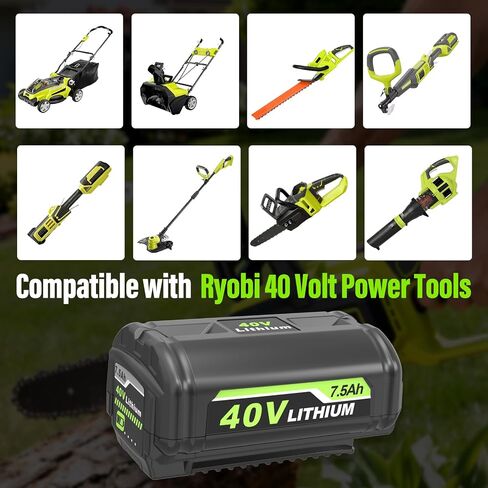 Upgraded 7500mAh OP4026 Replacement Battery Compatible with Ryobi 40V Battery Lithium Replacement OP4050A OP40601 OP40602 for 40V Tools with LED Indicator in Kuwait