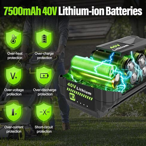 Upgraded 7500mAh OP4026 Replacement Battery Compatible with Ryobi 40V Battery Lithium Replacement OP4050A OP40601 OP40602 for 40V Tools with LED Indicator in Kuwait