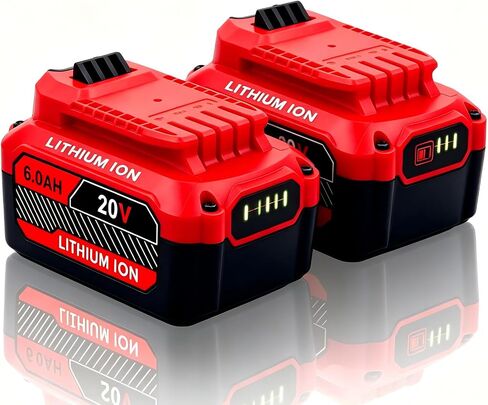 Upgrade 2-Pack 20V 6000h Batteries Replacement for Craftsman 20V Battery Compatible with Craftsman CMCB205 CMCB204 CMCB206 CMCB202 CMCB201 20V Cordless Power Tool in Kuwait