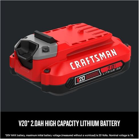 CRAFTSMAN V20 Battery, 2.0 Ah, Lithium Ion Battery (CMCB202) in Kuwait