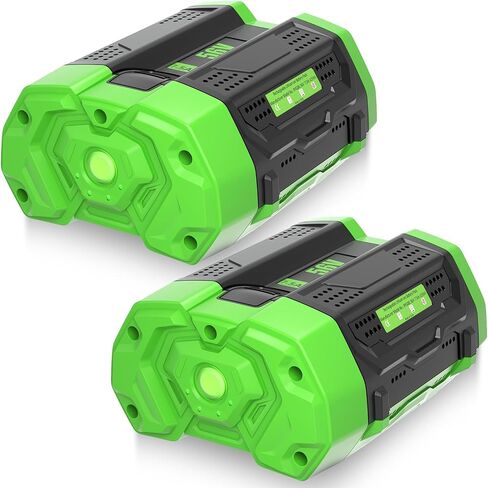 2 Packs 5Ah 56 Volt Lithium ion Battery Replacement for EGO 56V Batteries BA2800T(Green) in Saudi Arabia