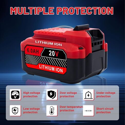 Upgrade 2-Pack 20V 6000h Batteries Replacement for Craftsman 20V Battery Compatible with Craftsman CMCB205 CMCB204 CMCB206 CMCB202 CMCB201 20V Cordless Power Tool in Kuwait