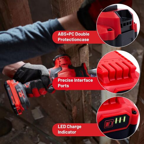 Upgrade 2-Pack 20V 6000h Batteries Replacement for Craftsman 20V Battery Compatible with Craftsman CMCB205 CMCB204 CMCB206 CMCB202 CMCB201 20V Cordless Power Tool in Kuwait
