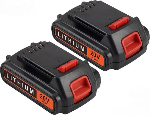 2 Pack 20V 4.0Ah Replacement Battery Compatible with Black and Decker 20V Cordless Power Tools in Kuwait