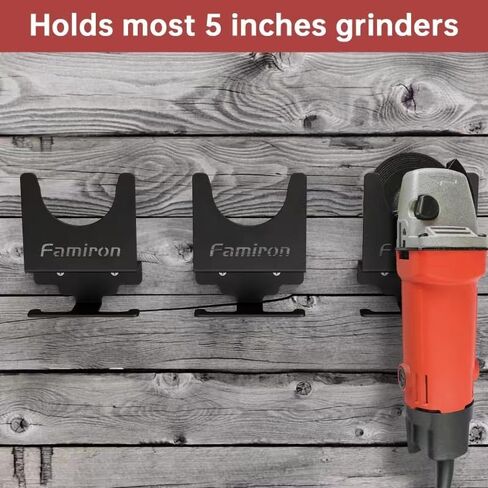 2 PCS Angle Grinder Holder,Angle Grinder Stand Tool Wall mount Bracket for 5inch Grinder,Angle Grinder Storage Rack for Cutters,Polishers in Kuwait