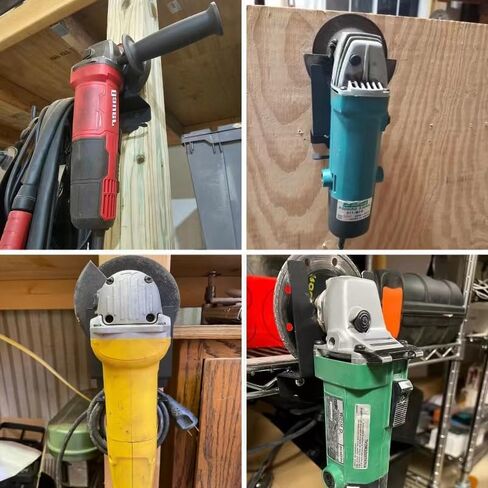 2 PCS Angle Grinder Holder,Angle Grinder Stand Tool Wall mount Bracket for 5inch Grinder,Angle Grinder Storage Rack for Cutters,Polishers in Kuwait