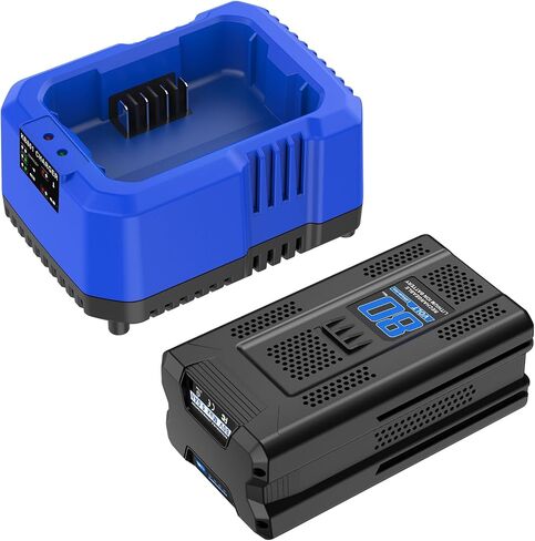 80V Max 5.0Ah Battery & Rapid Charger for Kobalt 80V Battery | 5000mAh High Capacity Battery with rapid charging station,Fits Kobalt KB2580-06 KB680-06 KB580-06 KB480-06 KRC80-60 KRC30-60 in Saudi Arabia