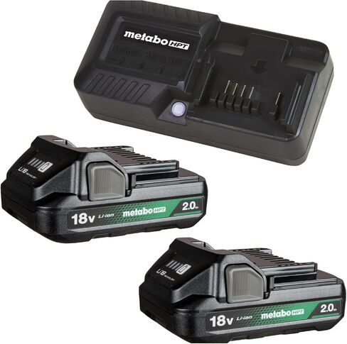 Metabo HPT 2-Pack 18V Batteries + Charger Kit, UC18YKSLQBYM in Kuwait