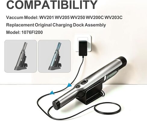 USB Magnetic Battery Charging Replacement for Shark WANDVAC Cordless Handheld Vacuum, Compatible with WV201 WV205 WV250 WV201BK WV201RGBRN WV200C WV203C, Universal USB Charger Cord for Car & Home Use in Kuwait