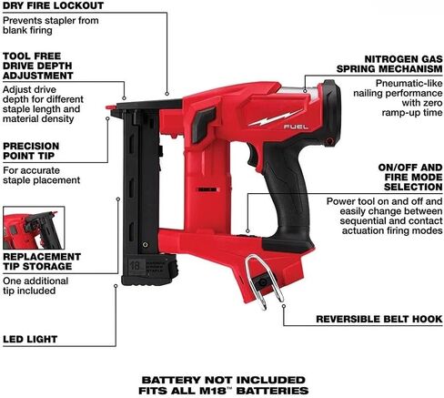2749-20 for Milwaukee M18 1/4" Narrow Crown Stapler Red - Bare Tool | Power Brad Nailers in Kuwait
