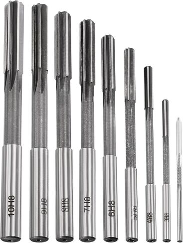 9pcs HSS Chucking Reamer Set, 2-10mm Straight Flute Lathe Reamer, H8 Tolerance Milling Finishing Tool in Kuwait