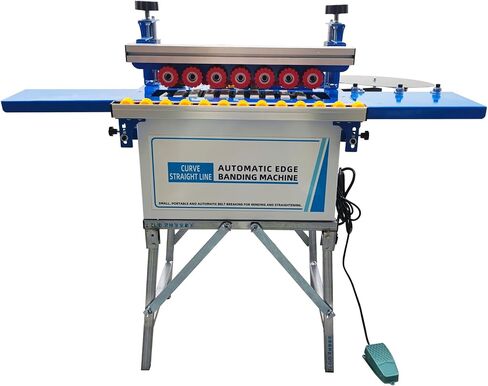 TECHTONGDA Portable Edge Bander Automatic Double-Sided Edge Banding Machine for Woodworking, Automatic Band Breaking for Straight and Curved Edges 110V in Kuwait