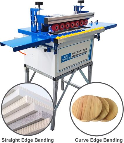 TECHTONGDA Portable Edge Bander Automatic Double-Sided Edge Banding Machine for Woodworking, Automatic Band Breaking for Straight and Curved Edges 110V in Kuwait