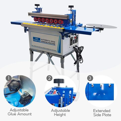 TECHTONGDA Portable Edge Bander Automatic Double-Sided Edge Banding Machine for Woodworking, Automatic Band Breaking for Straight and Curved Edges 110V in Kuwait