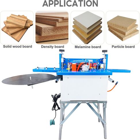 TECHTONGDA Portable Edge Bander Automatic Double-Sided Edge Banding Machine for Woodworking, Automatic Band Breaking for Straight and Curved Edges 110V in Kuwait