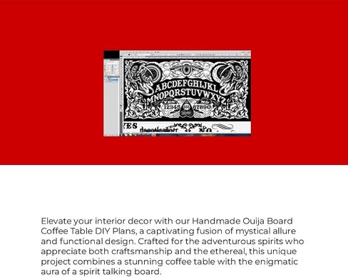 Handmade Ouija Board Coffee Table DIY Plans - Spirit Talking Board Home Furniture in Kuwait