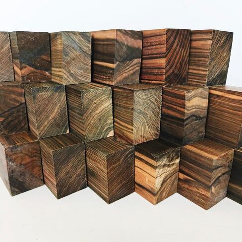 Macassar Ebony Exotic Lumber Hardwood Burl Knives Handle Scales Musical Instrument Material Wood DIY Tools 1Pc Size: 1.5 x 4 x 1 Inches (+/- 1/16 Inches) in Kuwait