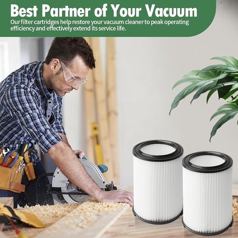 IYOUYA 2-Pack VF4000 Standard Wet/dry Vac Filter Replacement with 1 Black Brush Compatible with Ridgid 72947 Wet Dry Vacs 5-20 Gallon and Husky 6-9 Gallon Wet/Dry Vacuums Cleaner in Kuwait