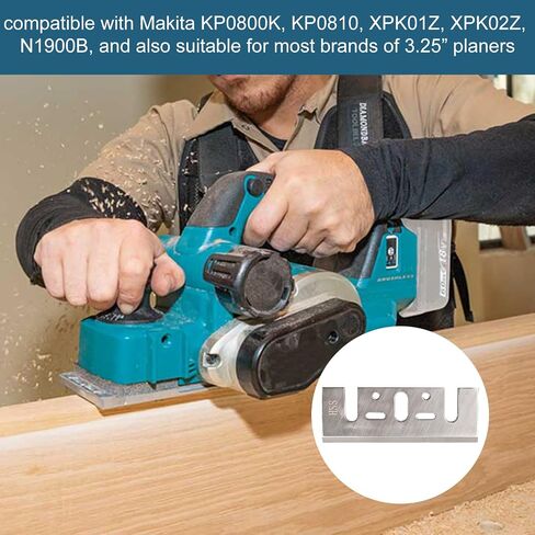 3-1/4 Inch HSS Planer Blades Replacement for Makita N1900B, KP0810, XPK01, XPK02Z, KP0800K and Most Hand-Held Planer, Carbide Planer Blades Replacement - 4 Pcs in Kuwait