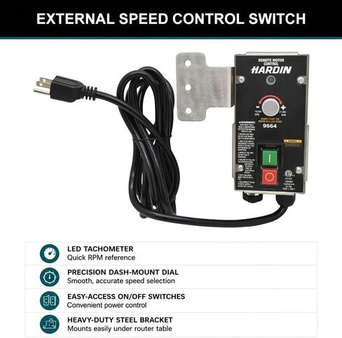 Hardin 9664 3-1/4 HP Router Motor with External Speed Control in Kuwait