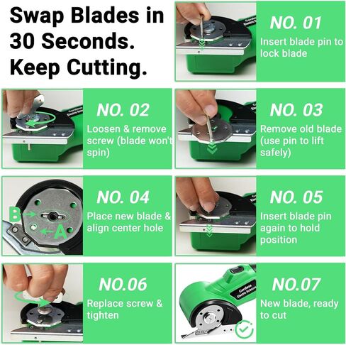 4V Cordless Electric Scissors, Rechargeable Box Cutter with 2000mAh Battery, 2 Blades, Safety Lock and LED Light, Perfect for Cardboard, Leather, Fabric and Plastic in Saudi Arabia