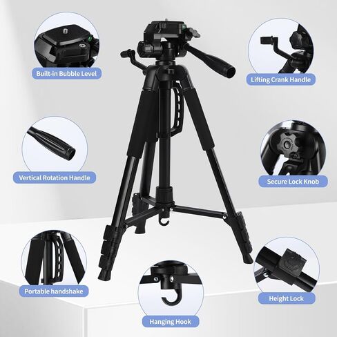 Laser Level Tripod Compatible with Bosch, 18" Adjustable Laser Tripod Stand with 1/4"-20 Thread Mount, Lightweight Tripod with Non-Skid Feet, Collapsible Legs, Carrying Pouch Included in Kuwait
