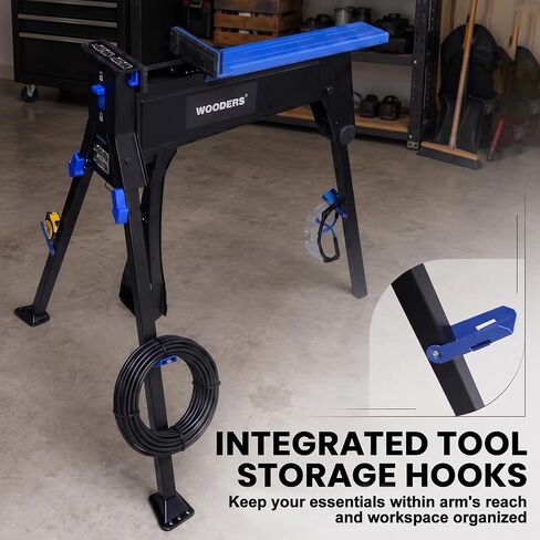 JawHorse, Heavy-Duty Portable Clamping Workstation, 2200Lbs Force, 660Lbs Load, 37" Range Vise, Hands-Free Foot Pedal, 32Lbs Folding Workbench with Metal Jaws for Woodworking & Welding in Kuwait
