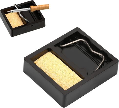Soldering Iron Stand Holder, Mini Electric Iron Stand with Sponge | Bakelite Solder Iron Rest for Electronics Repair, DIY, Crafts - Portable & Heat-Resistant in Kuwait