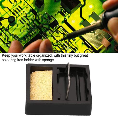 Soldering Iron Stand Holder, Mini Electric Iron Stand with Sponge | Bakelite Solder Iron Rest for Electronics Repair, DIY, Crafts - Portable & Heat-Resistant in Kuwait
