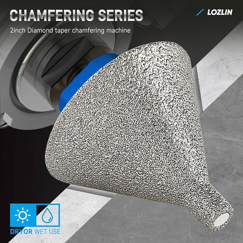 LOZLIN 17PCS Wet Dry Diamond Hole Saw Kit, Brazed Tile Drill & 4.5" Turbo Blades for Porcelain Marble Concrete, Fit Angle Grinder Drill, Aluminum Storage Case in Kuwait