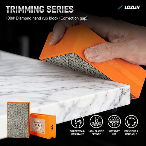 LOZLIN 17PCS Wet Dry Diamond Hole Saw Kit, Brazed Tile Drill & 4.5" Turbo Blades for Porcelain Marble Concrete, Fit Angle Grinder Drill, Aluminum Storage Case in Kuwait