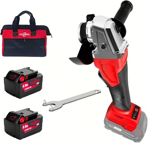 Brushless Grinder, Compatible With 18V Batteries Ideal For Cutting, Polishing, And Rust Removal The Perfect Holiday Gift For Men (Red Corner Grinder *1+Accessory*1(No Battery) in Kuwait
