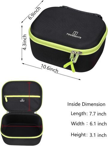 Tourmate Hard Storage Case for Ryobi RPI18-0 High Pressure Compressor Battery - Travel Case for Ryobi 18V ONE+ HIGH Pressure Digital INFLATOR, PCL001B(Box for Sale) (Black & Green) in Kuwait